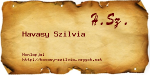 Havasy Szilvia névjegykártya